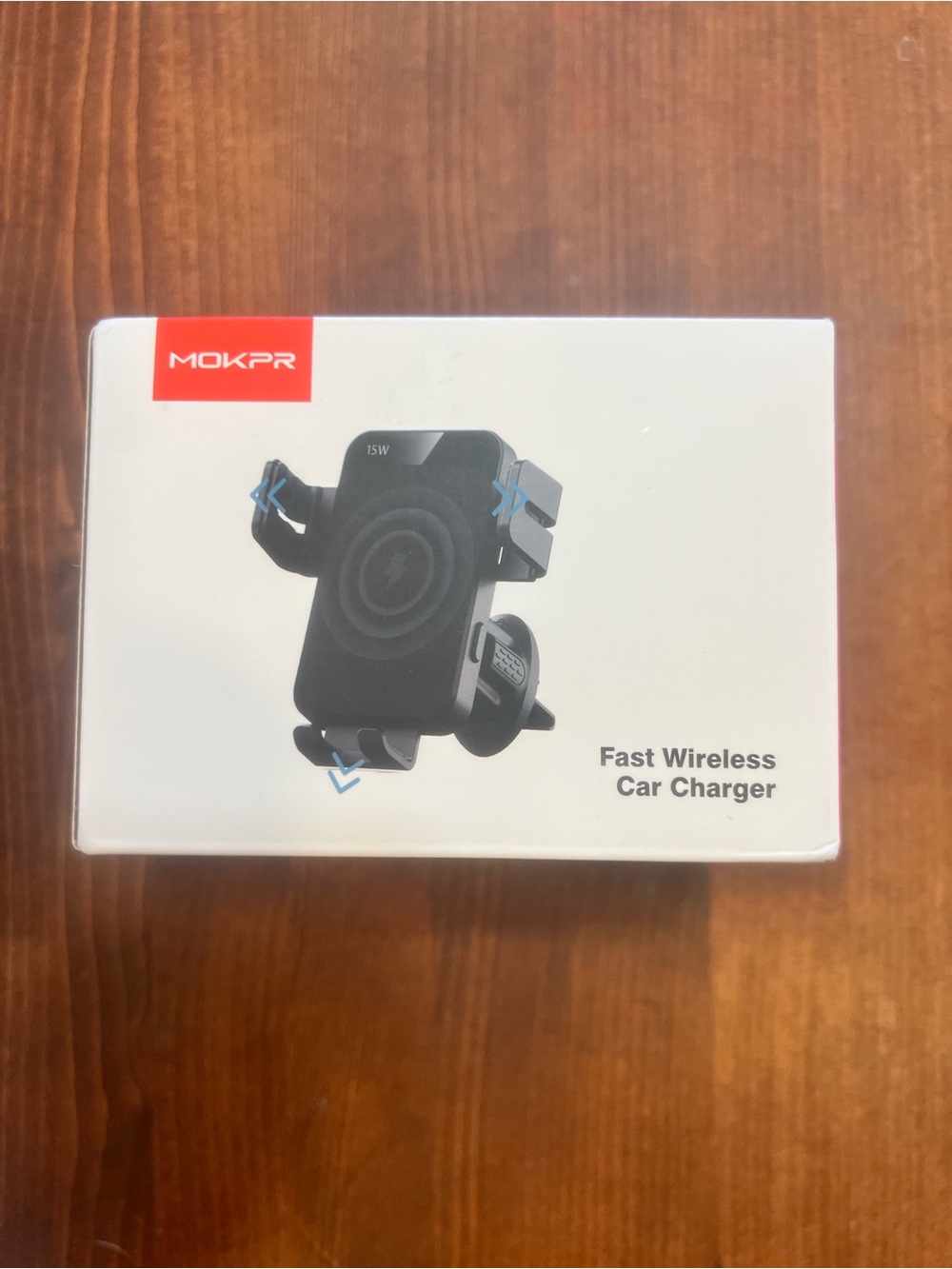 Black Fast Wireless Car Charger - 15W